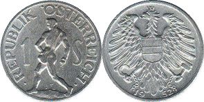 Moneda Austria 1 chelín 1952