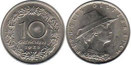 Moneda Austria 10 groschen 1925