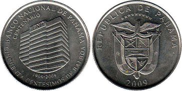 moneda Panamá 50 centésimos 2009 Banco Nacional