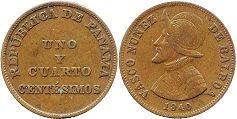 moneda Panama 1 1/4 centésimo 1940