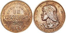 moneda Panama 1 centésimo 1953