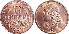 moneda Panama 1 centésimo 1983