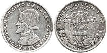 moneda Panama 10 centésimos 1953
