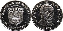 moneda Panama 10 centésimos 1975