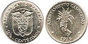 moneda Panama 2 y 1/2 centésimos 1973