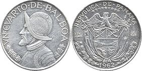 moneda Panama 25 centésimos 1962