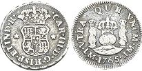 moneda Peru 1/2 real 1765
