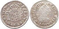 moneda Peru 1/2 real 1783