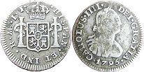 moneda Peru 1/2 real 1795