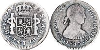 moneda Peru 1/2 real 1810