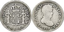 coin Peru 1/2 real 1819