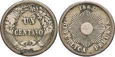 moneda Peru 1 centavo 1863