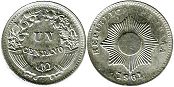 coin Peru 1 centavo 1961