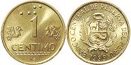 coin Peru 1 centimo 1999