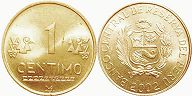 moneda Peru 1 centimo 2002