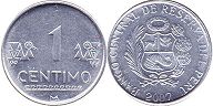 moneda Peru 1 centimo 2007