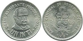 coin Peru 1 inti 1987