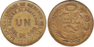 moneda Peru 1 sol 1964