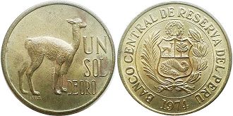 coin Peru 1 sol 1974