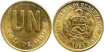 moneda Peru 1 sol 1981