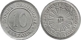 moneda Peru 10 centavos 1880