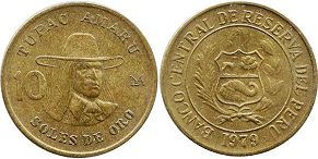 moneda Peru 10 soles 1979