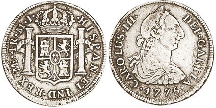 moneda Peru 4 reales 1775