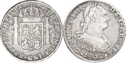 coin Peru 4 reales 1805