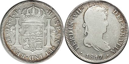 coin Peru 4 reales 1817