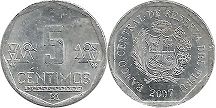 moneda Peru 5 céntimos 2007