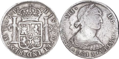 coin Peru 8 reales 1811