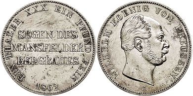 Prusia 1 tálero 1862