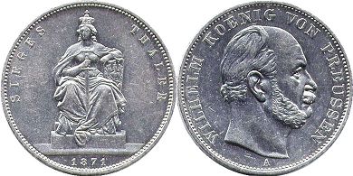 Prusia 1 tálero 1871