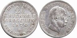 Prusia 2.5 groschen 1870