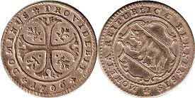Moneda Berna 1/2 batzen 1796