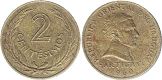 moneda Uruguay 2 centésimos 1960