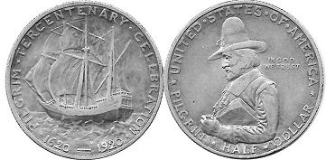 Moneda Estadounidenses 1/2 dólar 1920 PILGRIM
