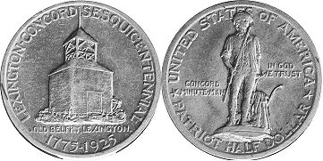 Moneda Estadounidenses 1/2 dólar 1925 LEXINGTON-CONCORD