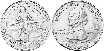 Moneda Estadounidenses 1/2 dólar 1925 FORT VANCOUVER