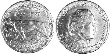 Moneda Estadounidenses 1/2 dólar 1927 VERMONT