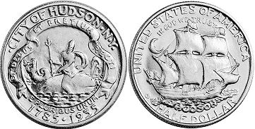Moneda Estadounidenses 1/2 dólar 1935 HUDSON