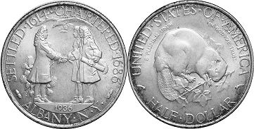 Moneda Estadounidenses 1/2 dólar 1936 ALBANY