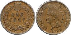Moneda Estadounidenses 1 centavo 1909