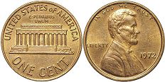 Moneda Estadounidenses 1 centavo 1972