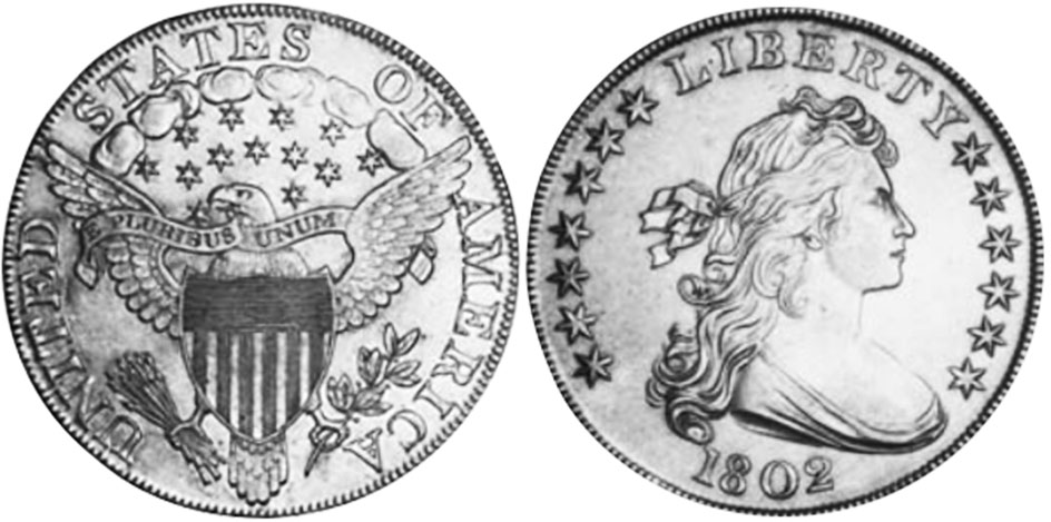 US moneda 1 dólar 1802