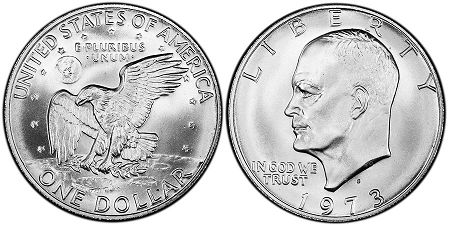 Moneda Estadounidenses 1 dólar 1973