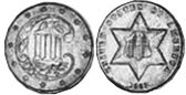 Moneda Estadounidenses 3 centavos 1862