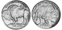 Moneda Estadounidenses 5 centavos 1913