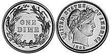 Moneda Estadounidenses 10 centavos 1837