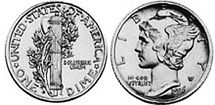 Moneda Estadounidenses 10 centavos 1945